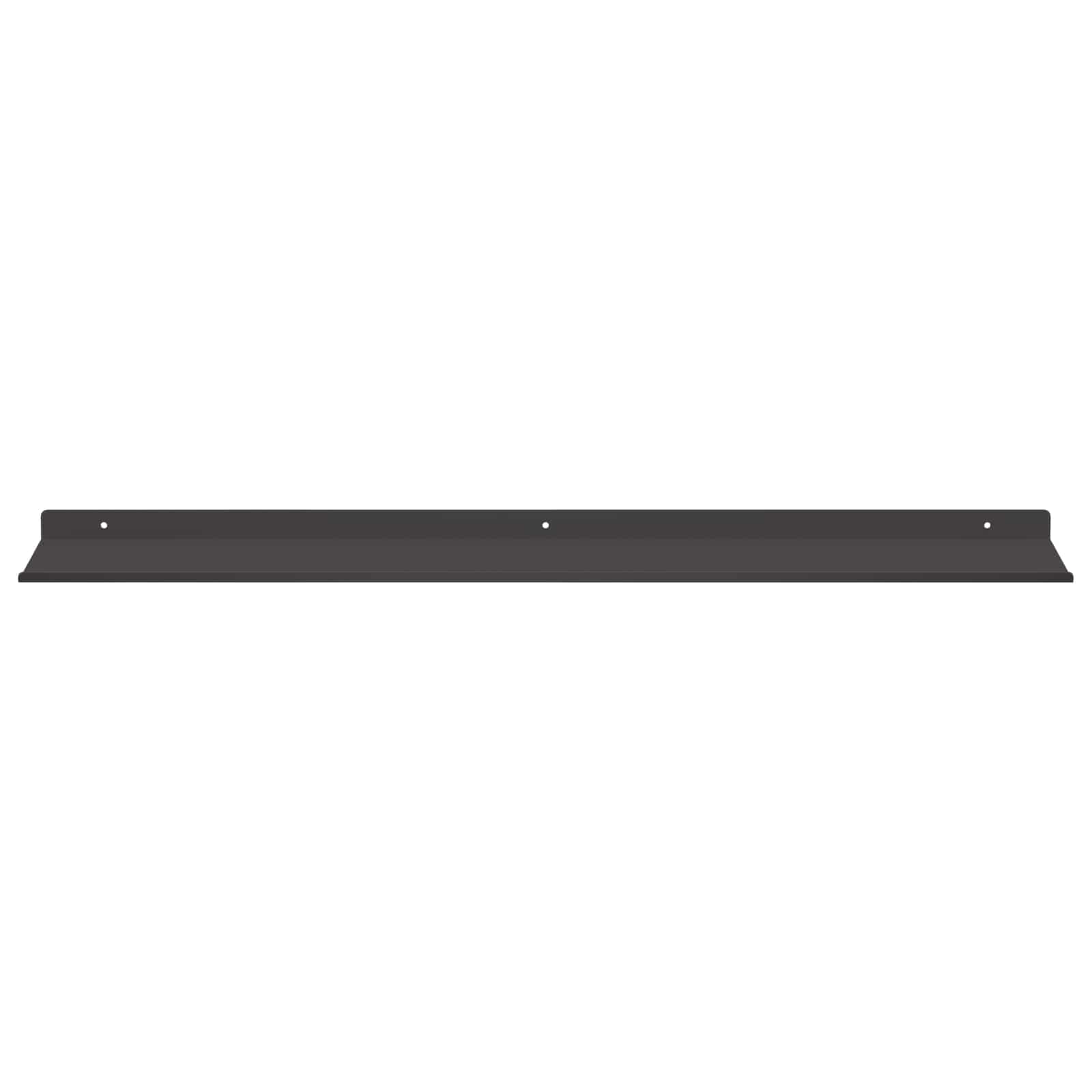 vidaXL Półka wisząca 4 szt. Czarny 80 x 18 x 2,5 cm Stal