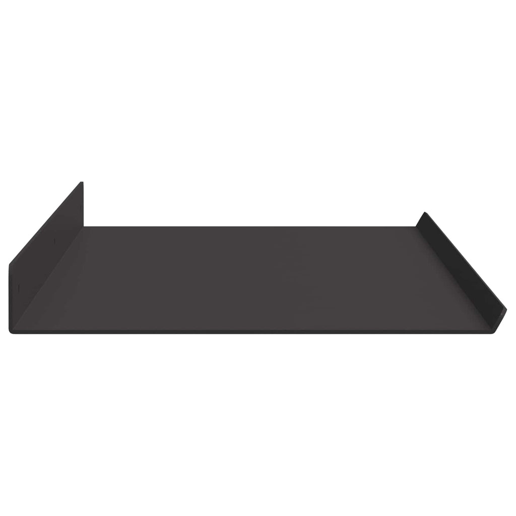 vidaXL Półka wisząca 4 szt. Czarny 80 x 18 x 2,5 cm Stal