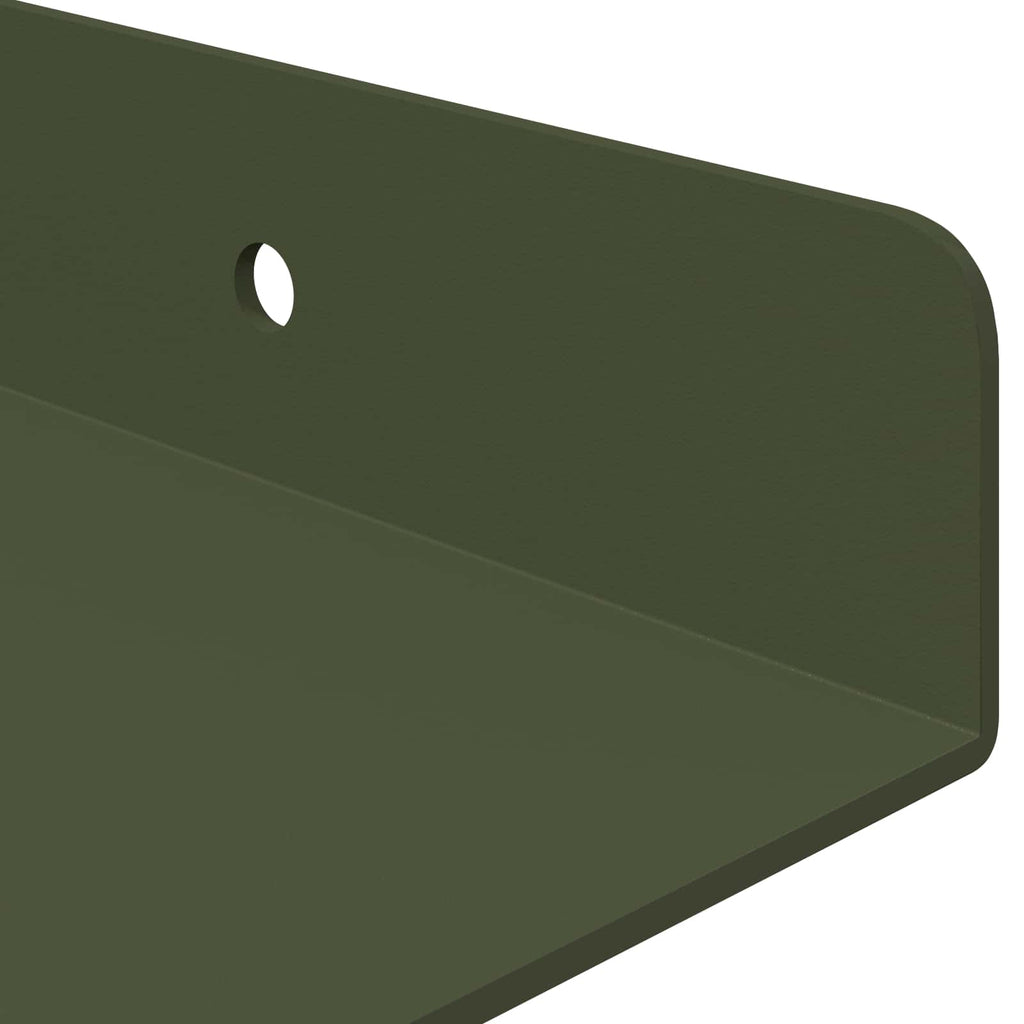 vidaXL Półka wisząca 4 pcs Zielony oliwkowy 80 x 18 x 2,5 cm Stal