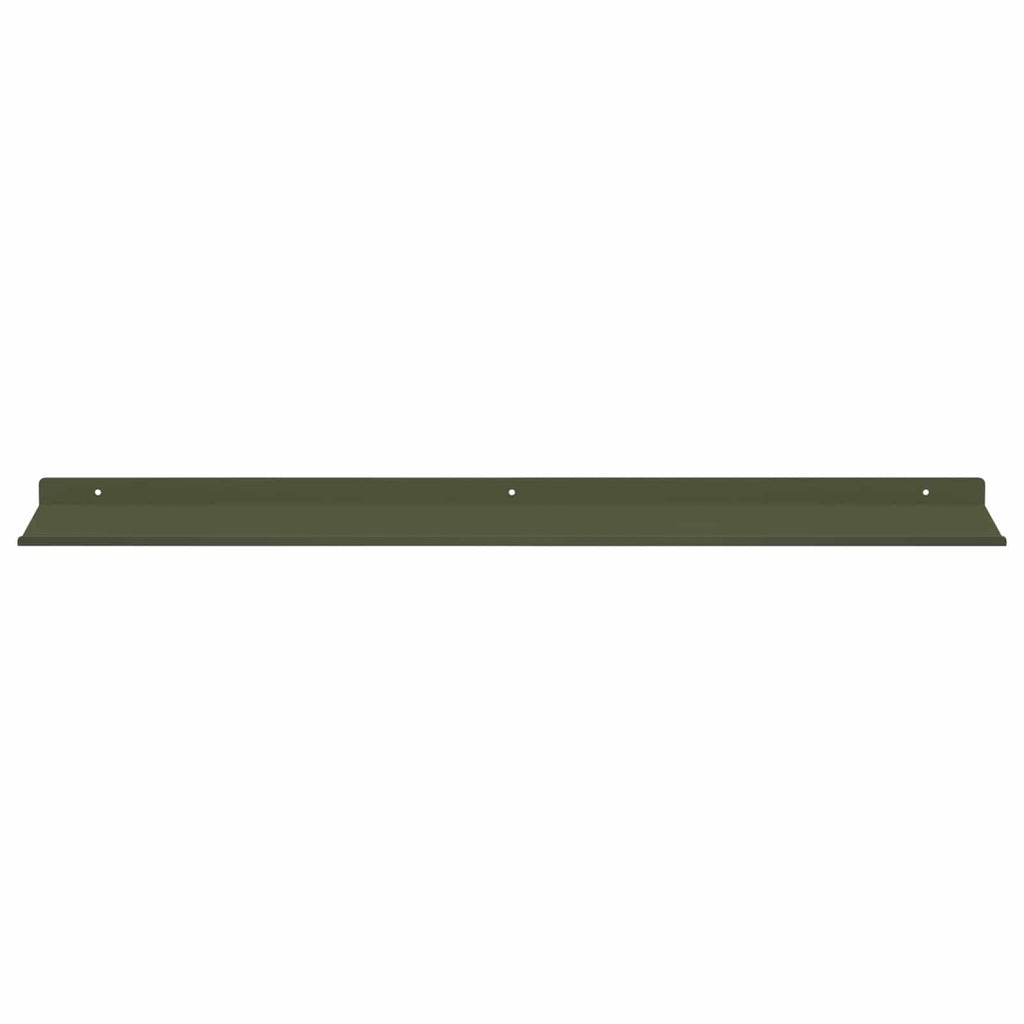 vidaXL Półka wisząca 4 pcs Zielony oliwkowy 80 x 18 x 2,5 cm Stal