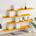 vidaXL Półka wisząca 4 pcs Musztardowy Żółty 100 x 18 x 2,5 cm Stal