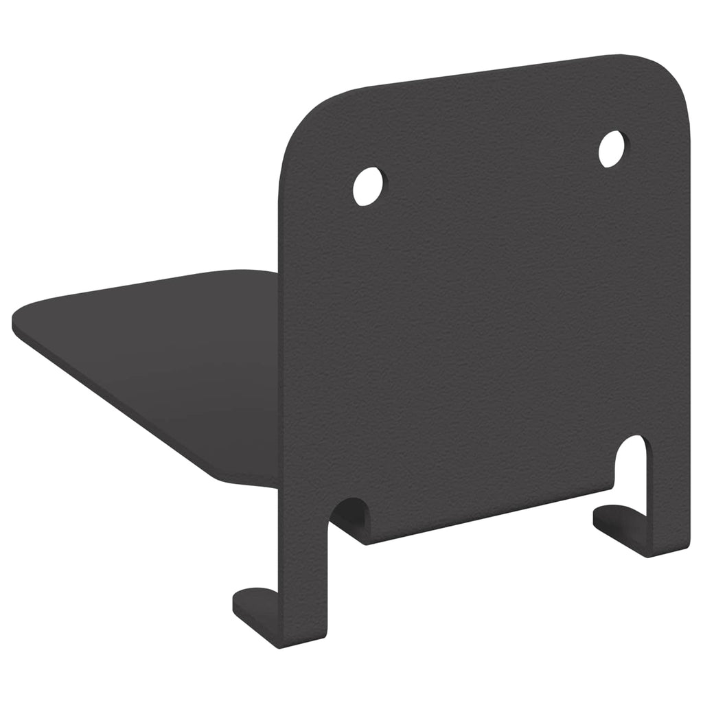 vidaXL Półka wisząca z półką 8 pcs Czarny 6 x 10,8 x 6,6 cm