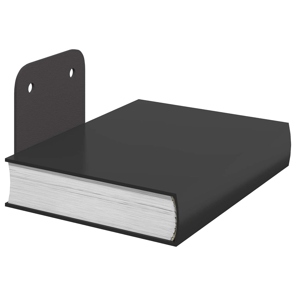 vidaXL Półka wisząca z półką 8 pcs Czarny 6 x 10,8 x 6,6 cm
