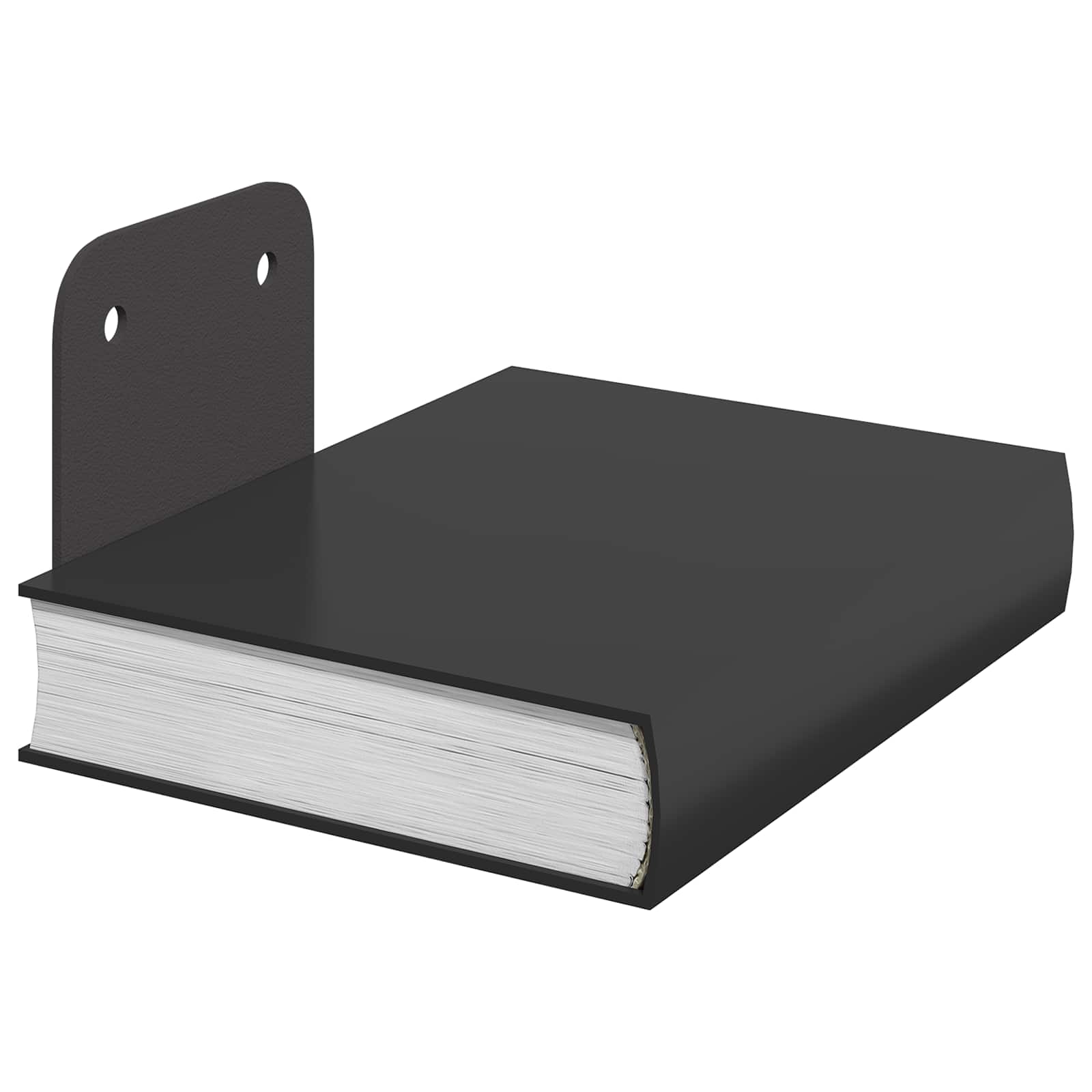 vidaXL Półka wisząca z półką 8 pcs Czarny 6 x 10,8 x 6,6 cm