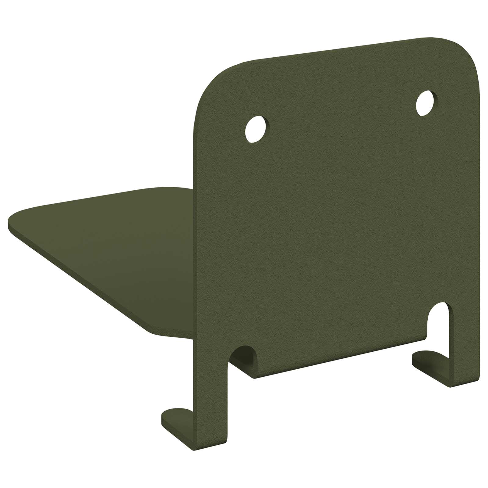 vidaXL Półka wisząca z półką 8 pcs Zielony oliwkowy 6 x 10,8 x 6,6 cm