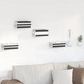 vidaXL Półka wisząca z półką 8 pcs Biały 6 x 10,8 x 6,6 cm