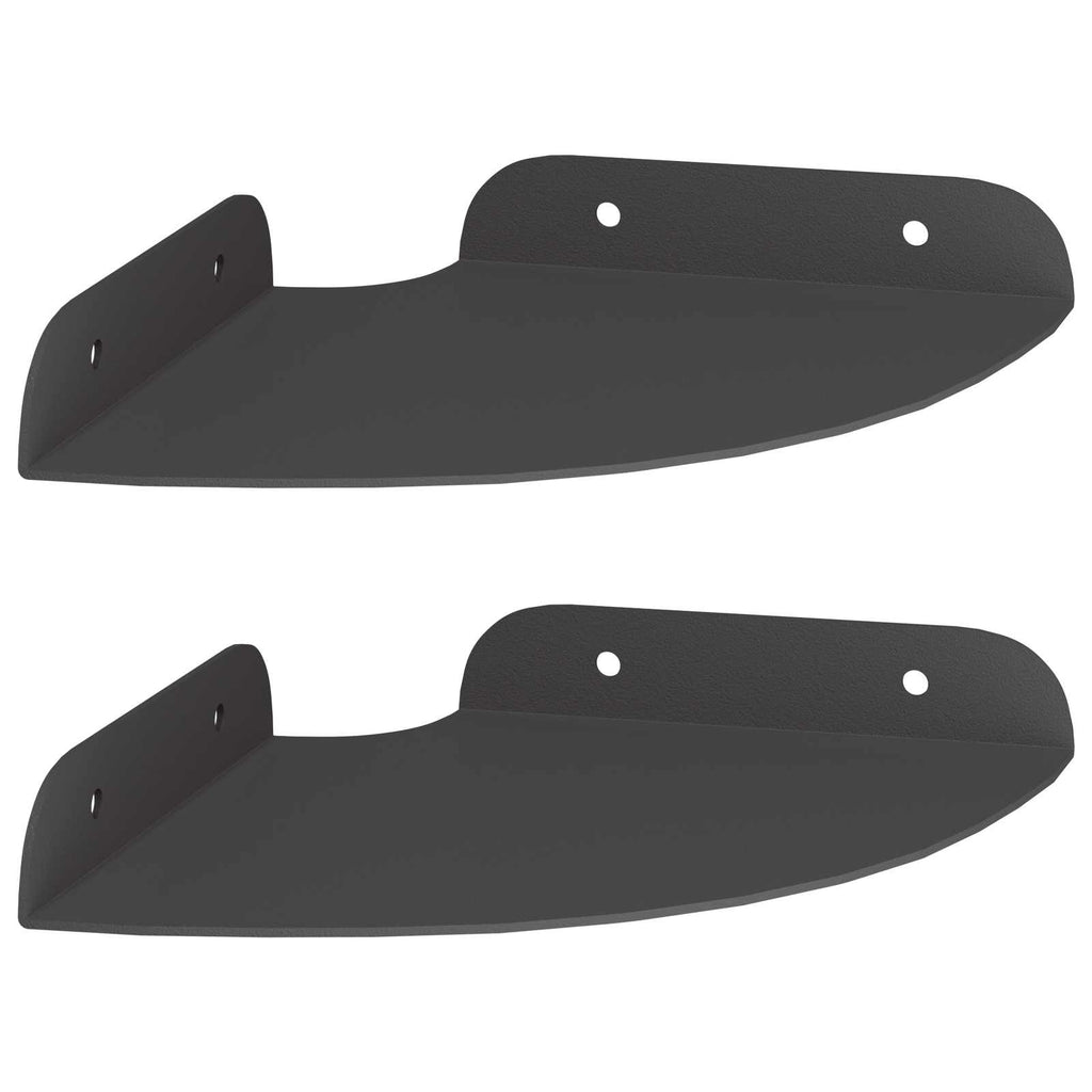 vidaXL Półka wisząca z półką 2 pcs Czarny 15 x 15 x 2 cm