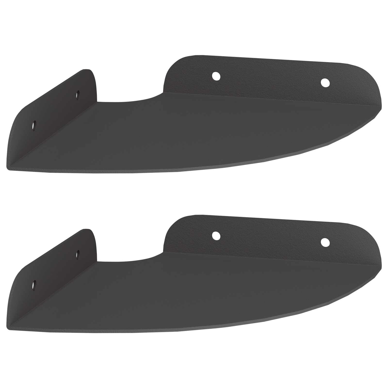 vidaXL Półka wisząca z półką 2 pcs Czarny 15 x 15 x 2 cm