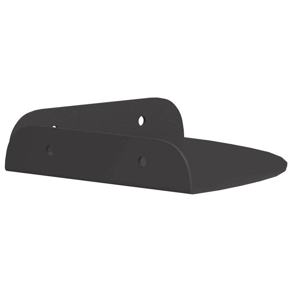 vidaXL Półka wisząca z półką 2 pcs Czarny 15 x 15 x 2 cm