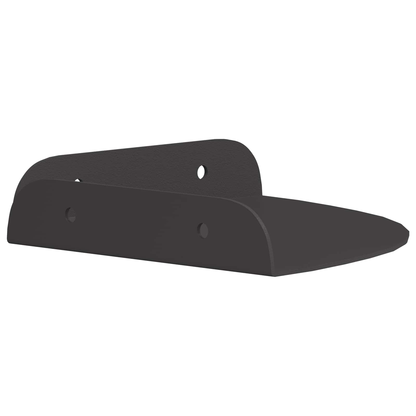 vidaXL Półka wisząca z półką 4 pcs Czarny 15 x 15 x 2 cm