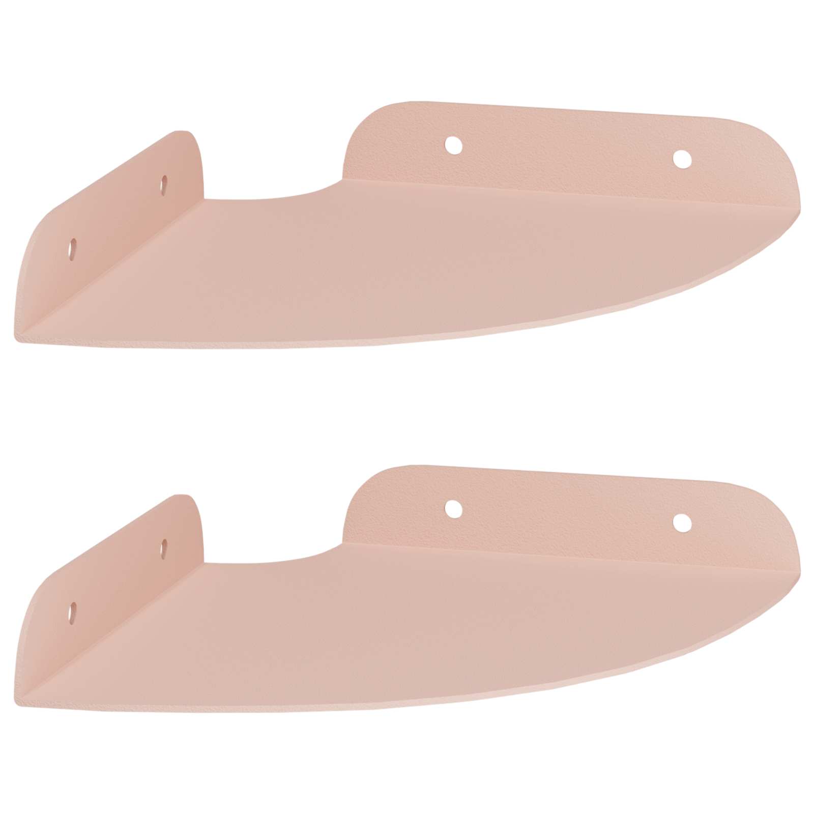 vidaXL Półka wisząca z półką 2 pcs Różowy 15 x 15 x 2 cm