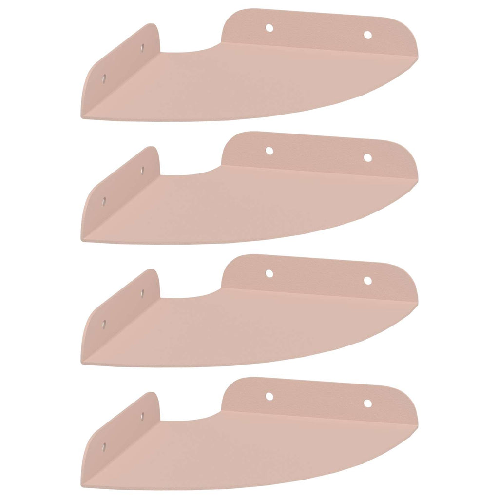 vidaXL Półka wisząca z półką 4 pcs Różowy 15 x 15 x 2 cm