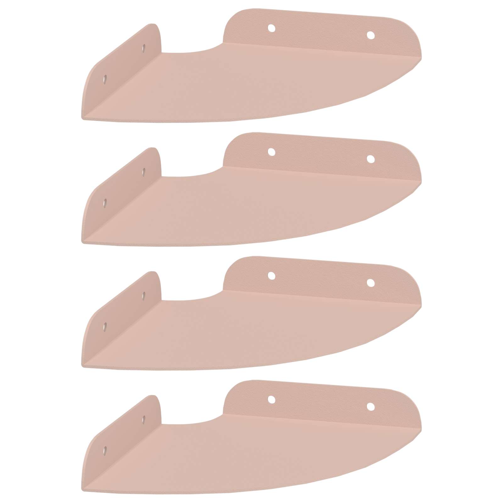 vidaXL Półka wisząca z półką 4 pcs Różowy 15 x 15 x 2 cm