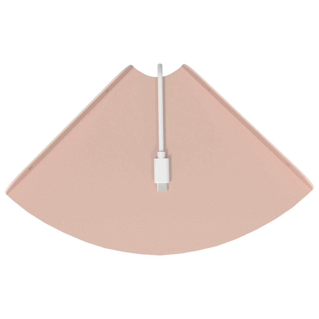 vidaXL Półka wisząca z półką 4 pcs Różowy 15 x 15 x 2 cm
