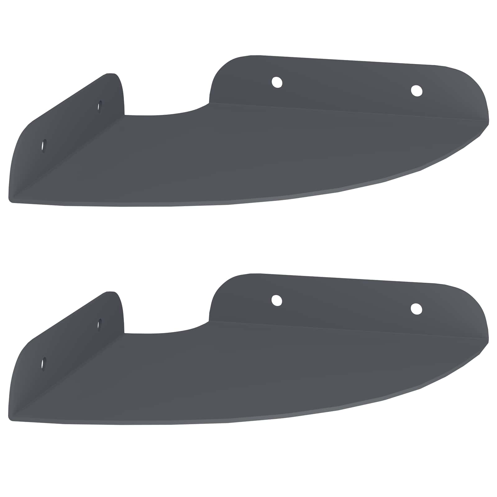 vidaXL Półka wisząca z półką 2 pcs Antracyt 15 x 15 x 2 cm