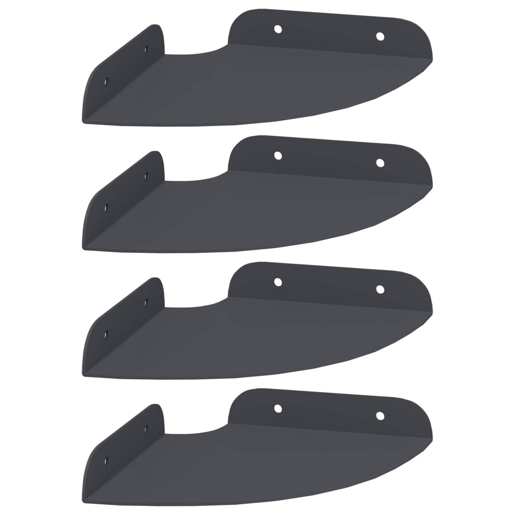 vidaXL Półka wisząca z półką 4 pcs Antracyt 15 x 15 x 2 cm