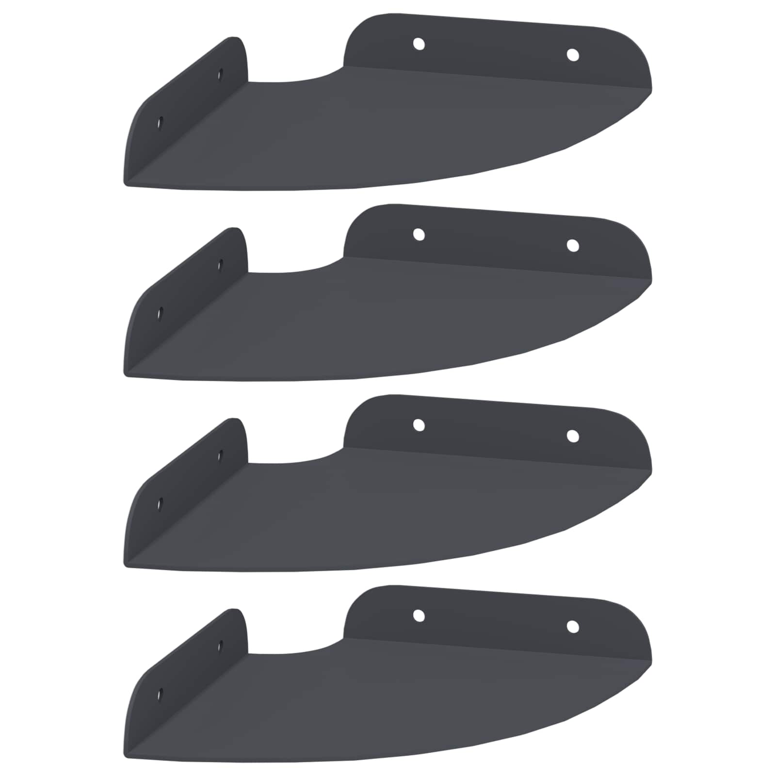 vidaXL Półka wisząca z półką 4 pcs Antracyt 15 x 15 x 2 cm