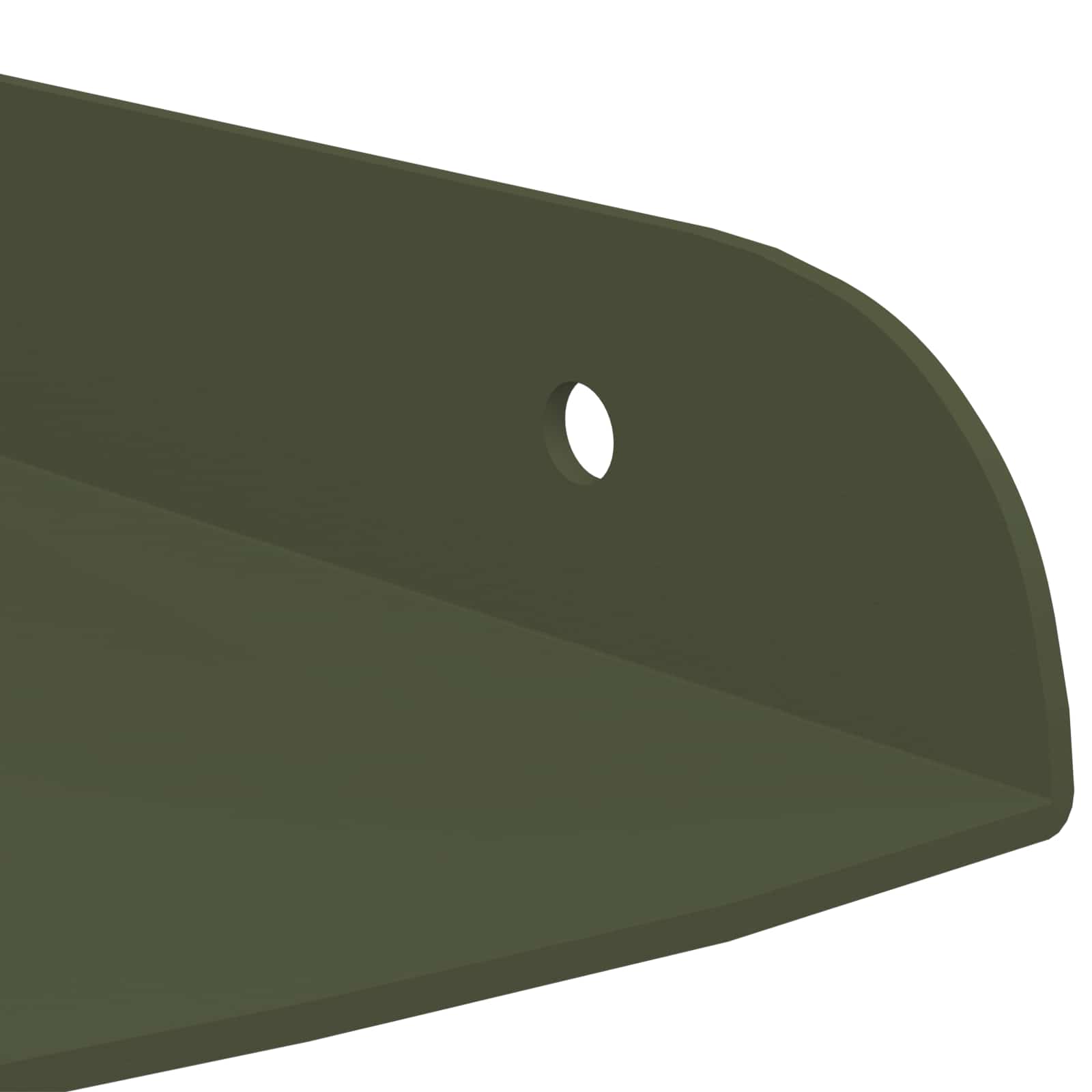 vidaXL Półka wisząca z półką 4 pcs Zielony oliwkowy 15 x 15 x 2 cm