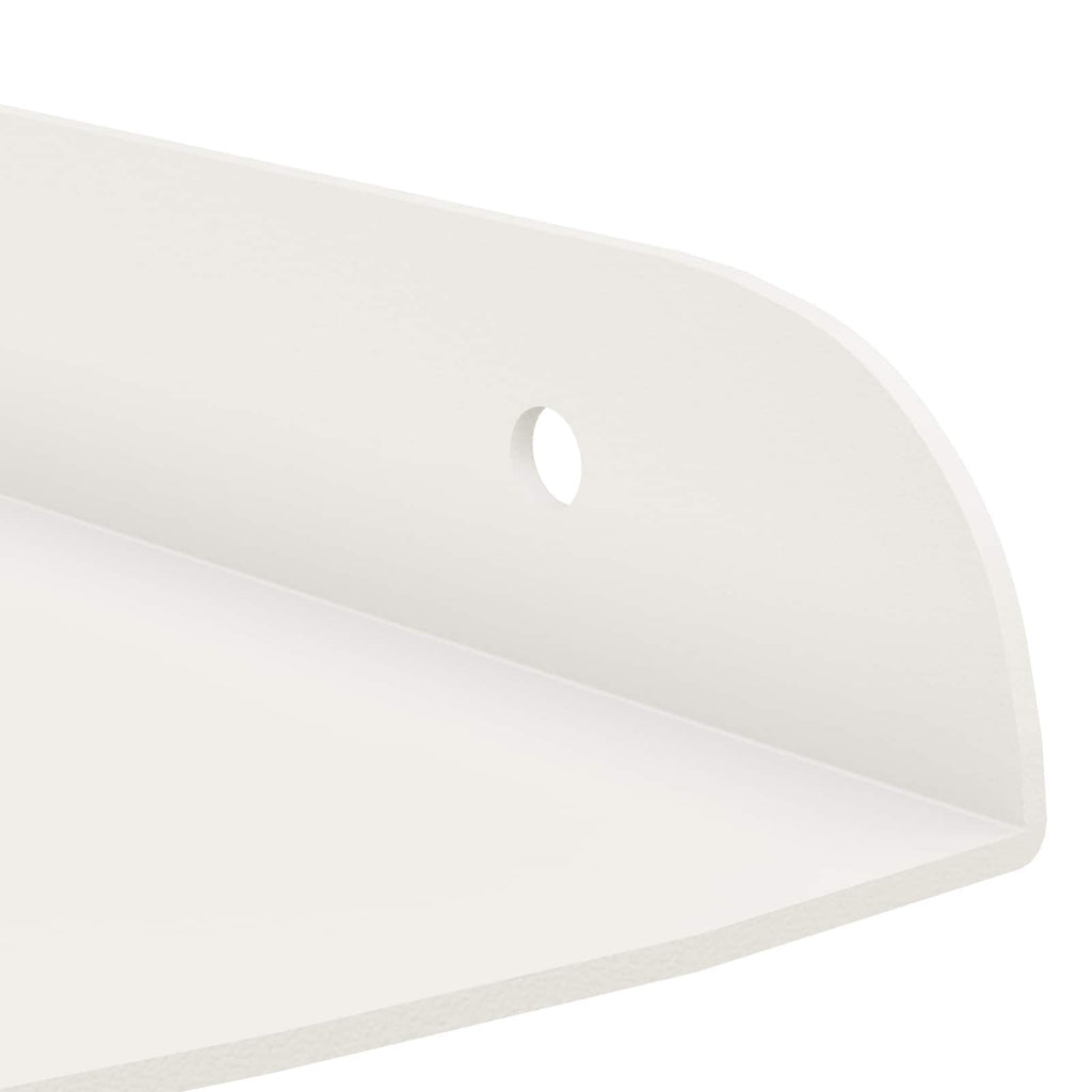 vidaXL Półka wisząca z półką 2 pcs Biały 15 x 15 x 2 cm