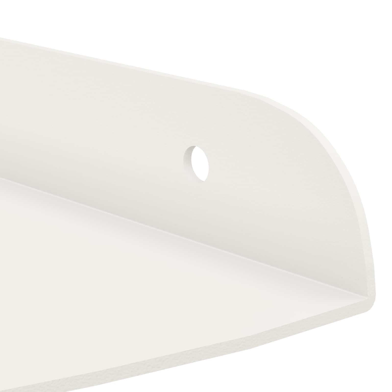 vidaXL Półka wisząca z półką 2 pcs Biały 15 x 15 x 2 cm