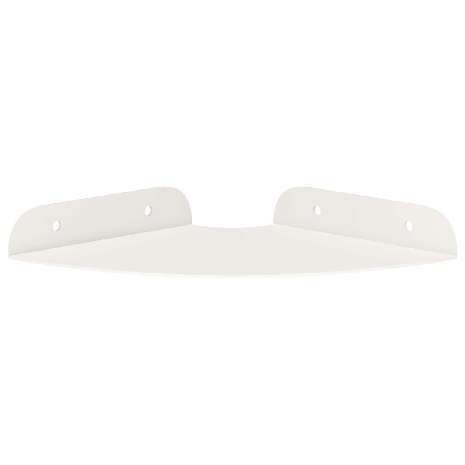 vidaXL Półka wisząca z półką 2 pcs Biały 15 x 15 x 2 cm