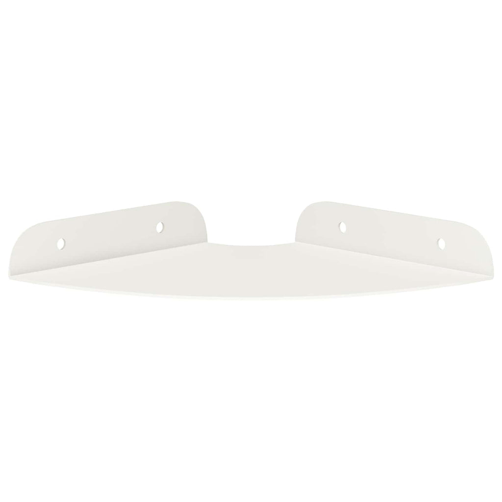 vidaXL Półka wisząca z półką 4 pcs Biały 15 x 15 x 2 cm