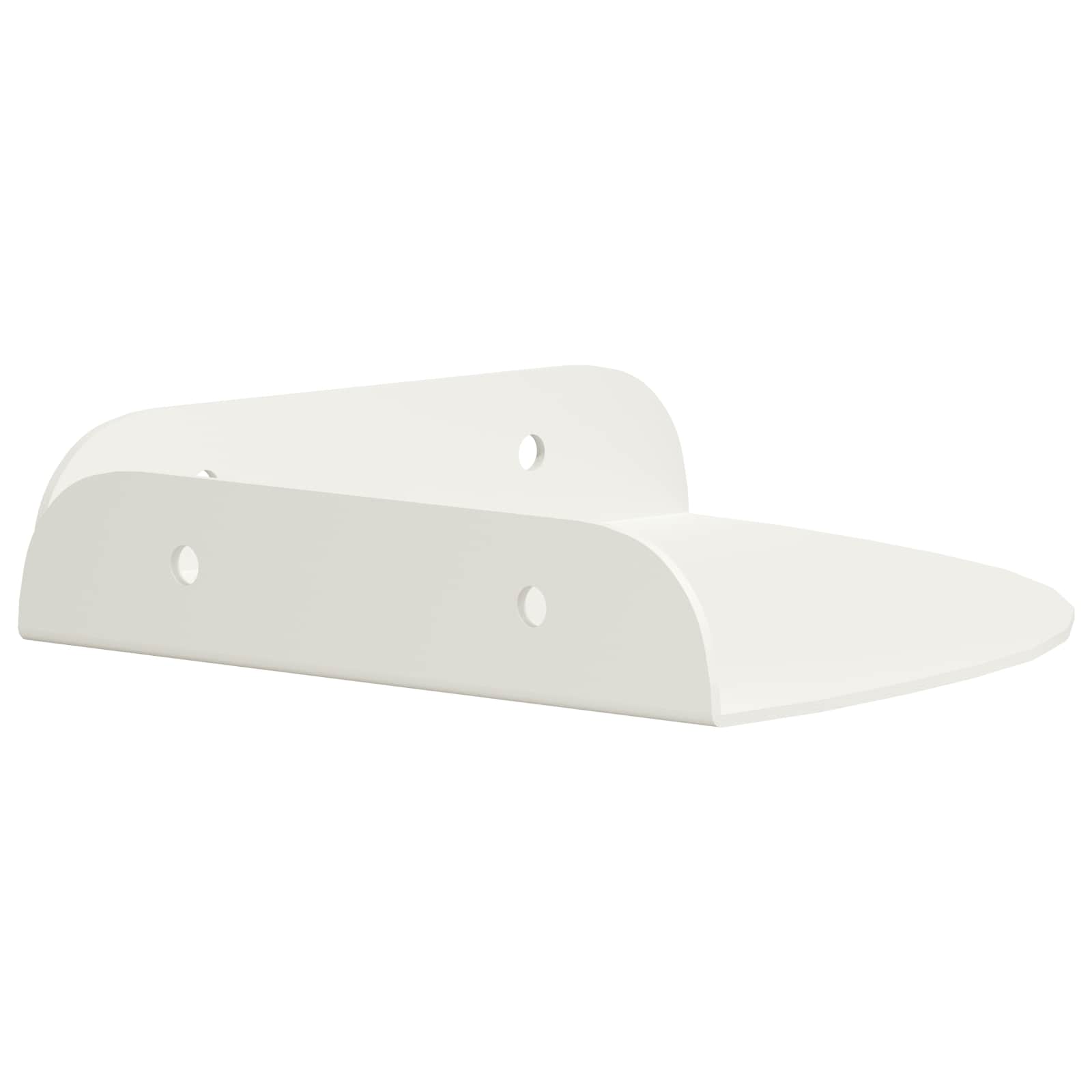 vidaXL Półka wisząca z półką 4 pcs Biały 15 x 15 x 2 cm
