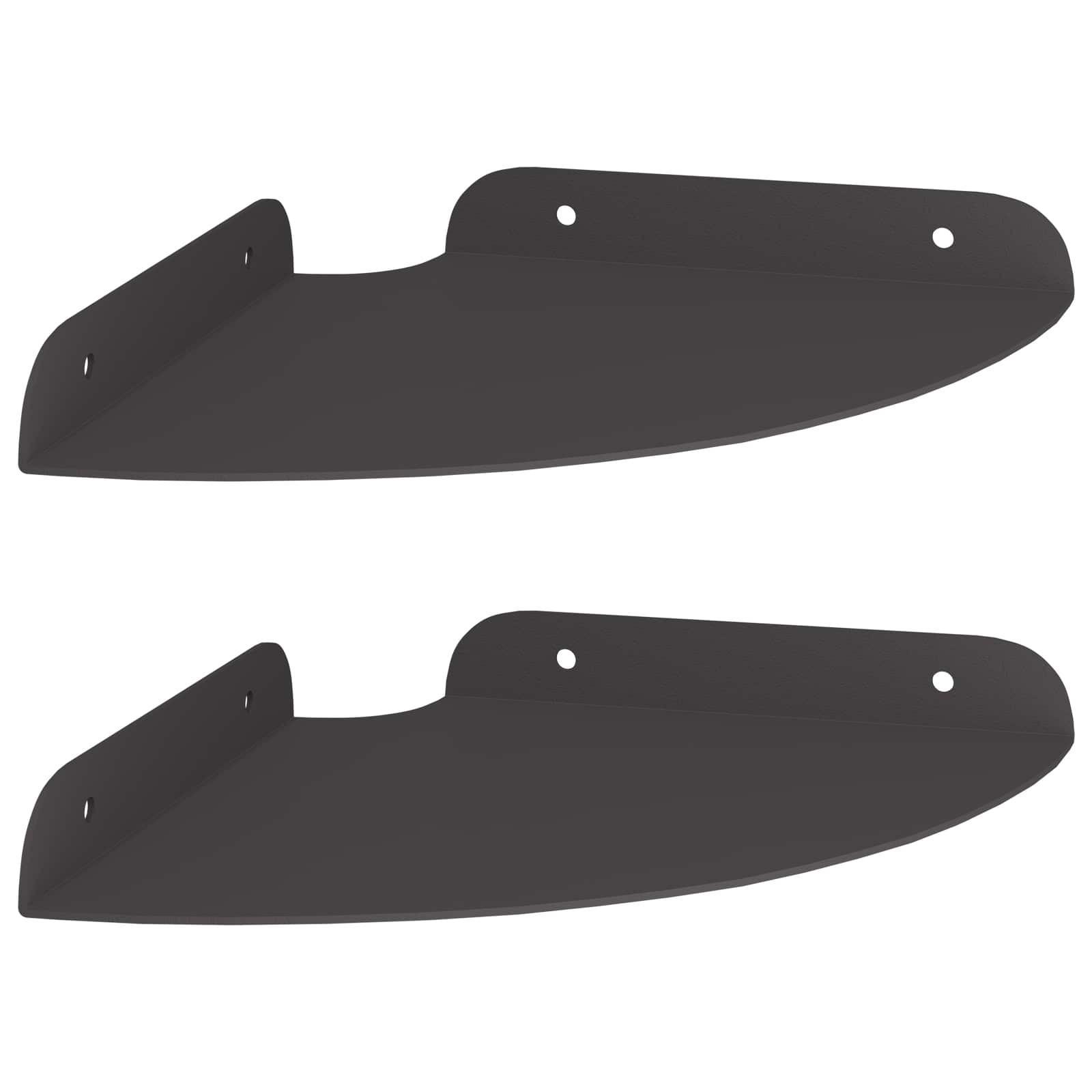 vidaXL Półka wisząca z półką 2 pcs Czarny 18 x 18 x 2 cm