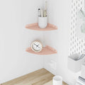 vidaXL Półka wisząca z półką 2 pcs Różowy 18 x 18 x 2 cm