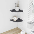 vidaXL Półka wisząca z półką 2 pcs Antracyt 18 x 18 x 2 cm