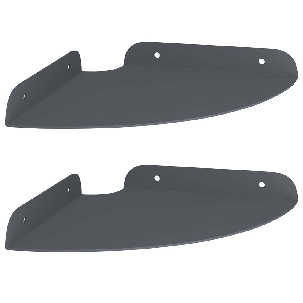 vidaXL Półka wisząca z półką 2 pcs Antracyt 18 x 18 x 2 cm