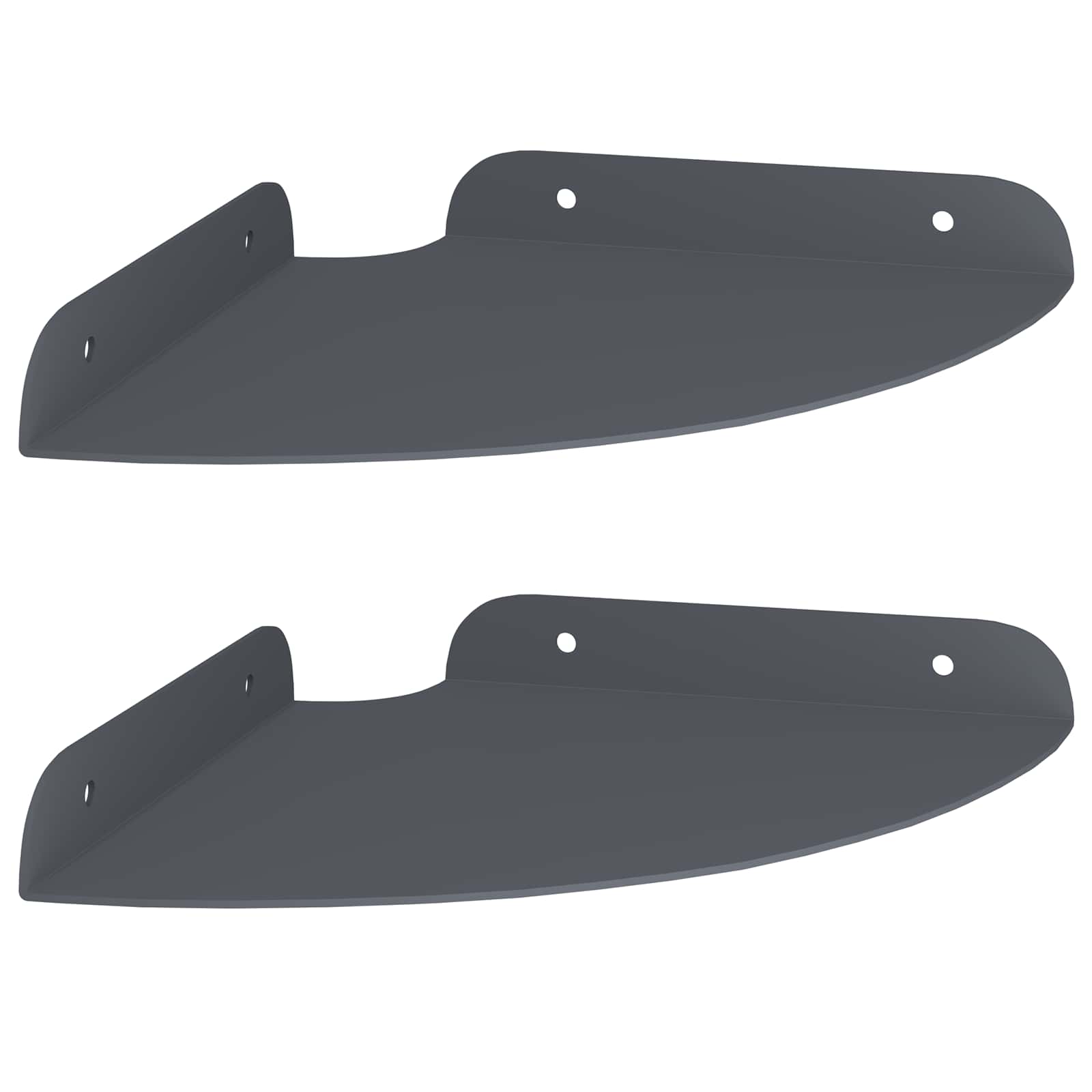 vidaXL Półka wisząca z półką 2 pcs Antracyt 18 x 18 x 2 cm