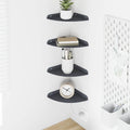 vidaXL Półka wisząca z półką 4 pcs Antracyt 18 x 18 x 2 cm