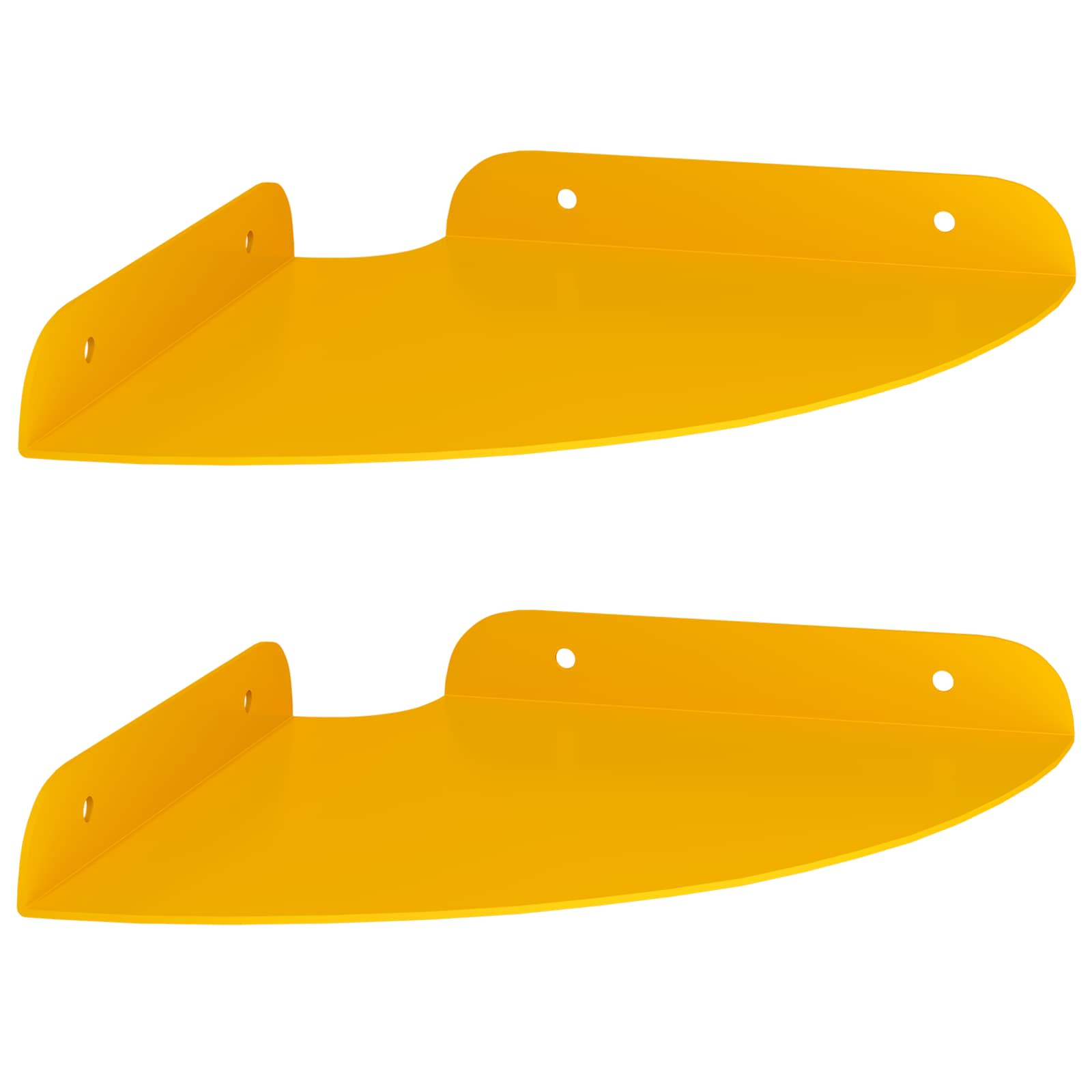 vidaXL Półka wisząca z półką 2 pcs Musztardowy Żółty 18 x 18 x 2 cm