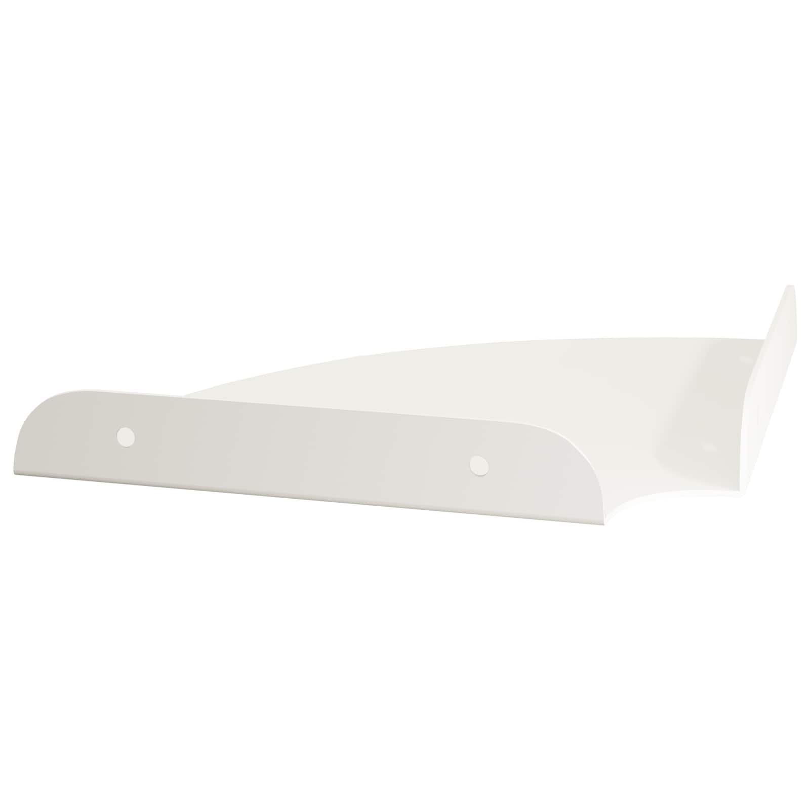 vidaXL Półka wisząca z półką 2 pcs Biały 18 x 18 x 2 cm