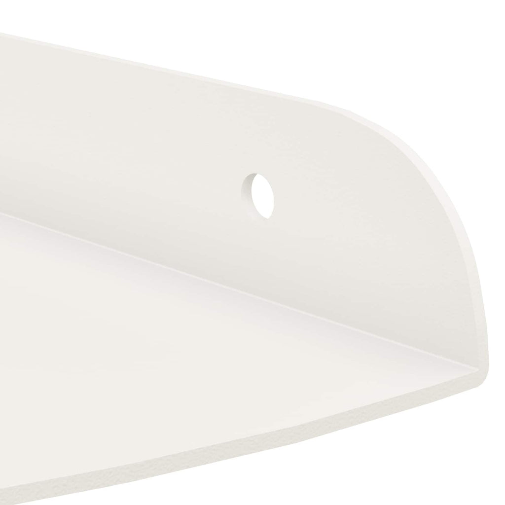 vidaXL Półka wisząca z półką 4 pcs Biały 18 x 18 x 2 cm