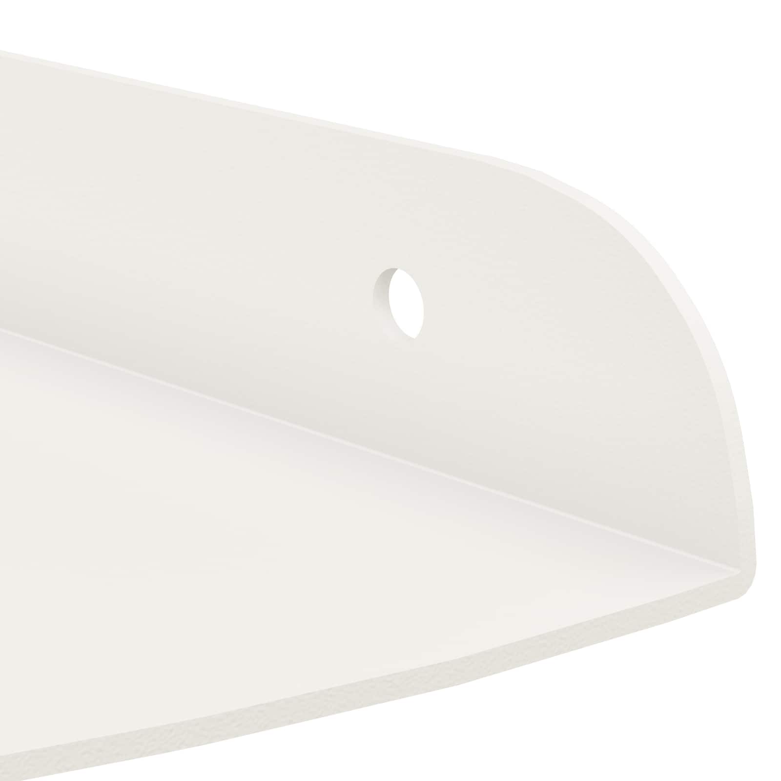 vidaXL Półka wisząca z półką 4 pcs Biały 18 x 18 x 2 cm