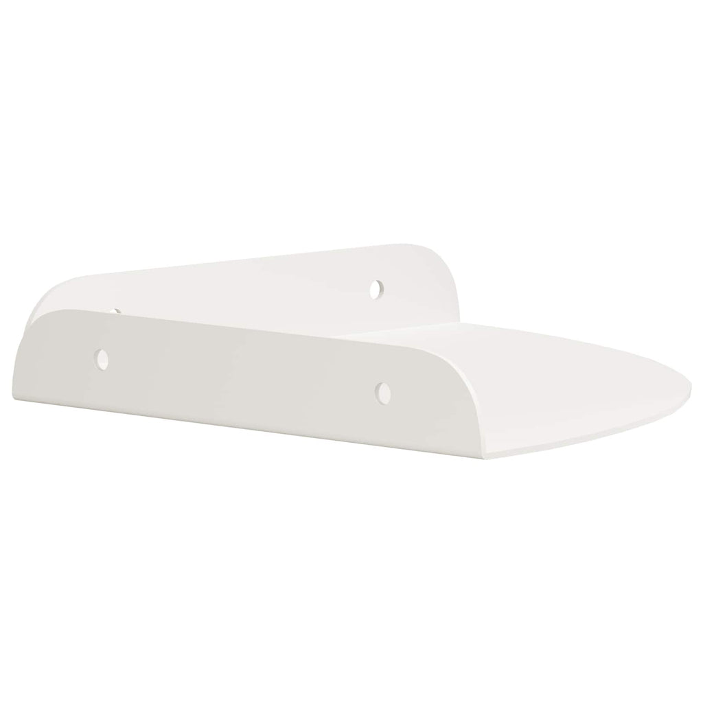 vidaXL Półka wisząca z półką 4 pcs Biały 18 x 18 x 2 cm