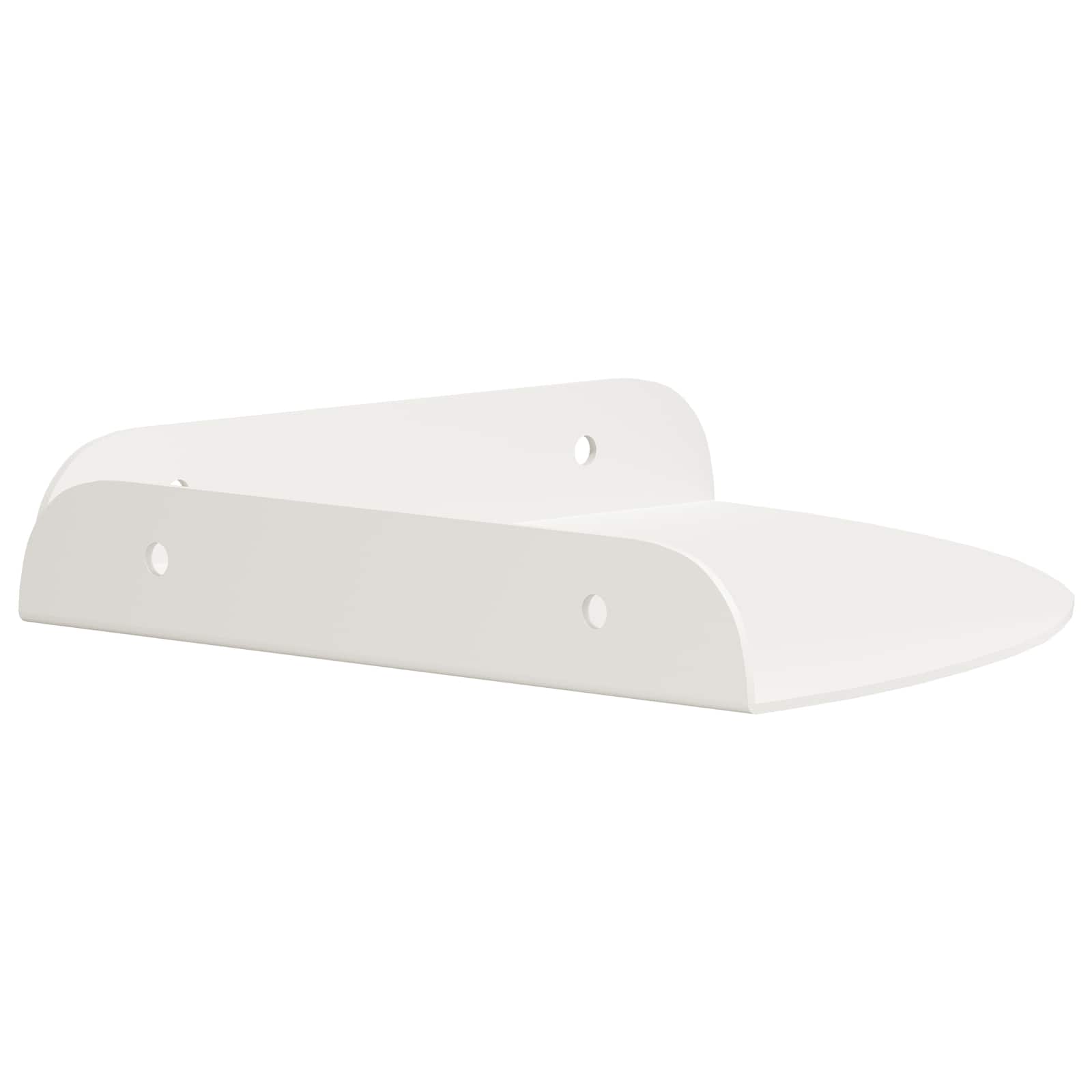 vidaXL Półka wisząca z półką 4 pcs Biały 18 x 18 x 2 cm