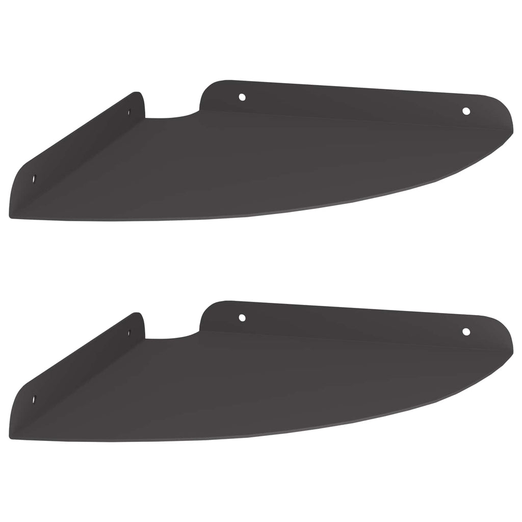 vidaXL Pływająca Półka w Rogu z półką 2 pcs Czarny 24 x 24 x 2 cm