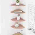 vidaXL Półka wisząca z półką 4 pcs Różowy 24 x 24 x 2 cm