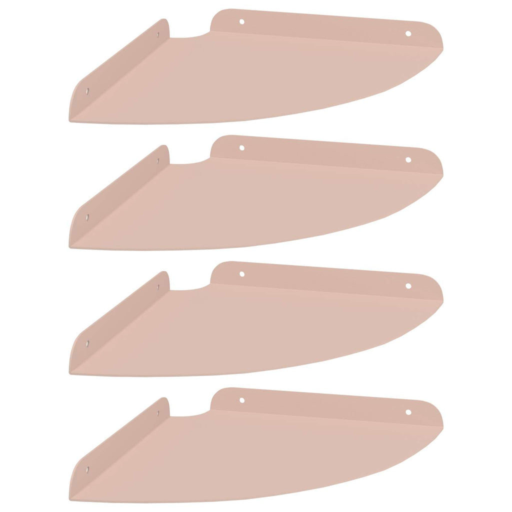 vidaXL Półka wisząca z półką 4 pcs Różowy 24 x 24 x 2 cm