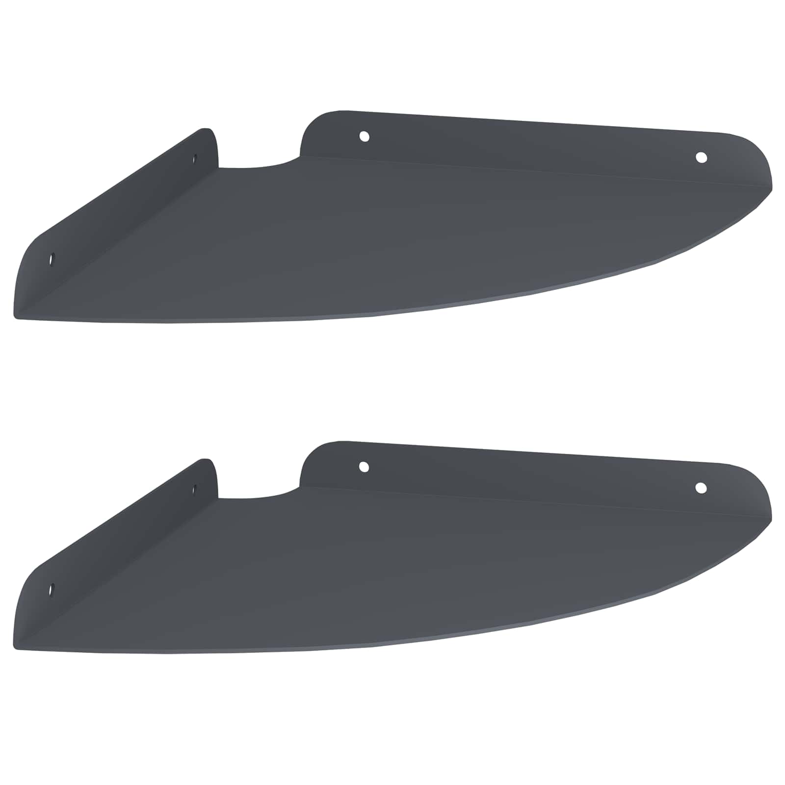 vidaXL Półka wisząca z półką 2 pcs Antracyt 24 x 24 x 2 cm