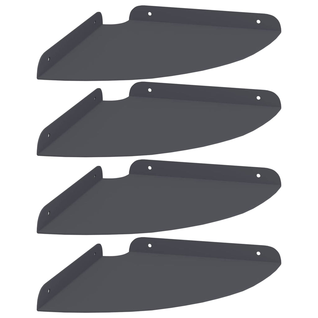 vidaXL Półka wisząca z półką 4 pcs Antracyt 24 x 24 x 2,3 cm