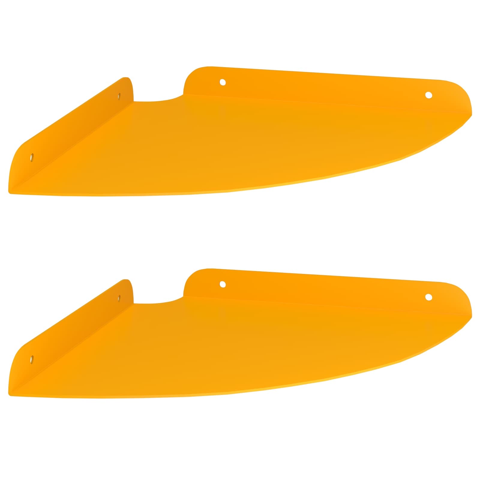 vidaXL Półka wisząca z półką 2 pcs Musztardowy Żółty 24 x 24 x 2 cm