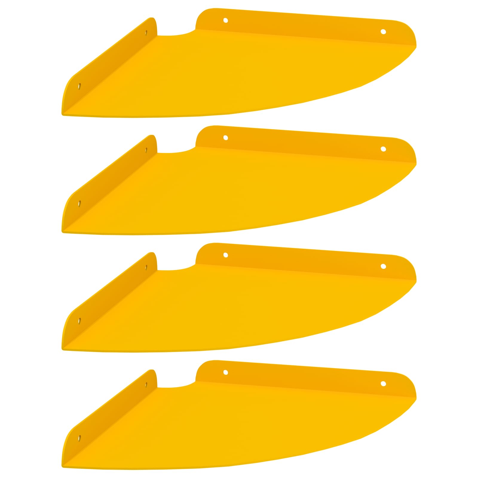 vidaXL Półka wisząca z półką 4 pcs Musztardowy Żółty 24 x 24 x 2 cm