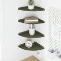 vidaXL Półka wisząca z półką 4 pcs Zielony oliwkowy 24 x 24 x 2 cm