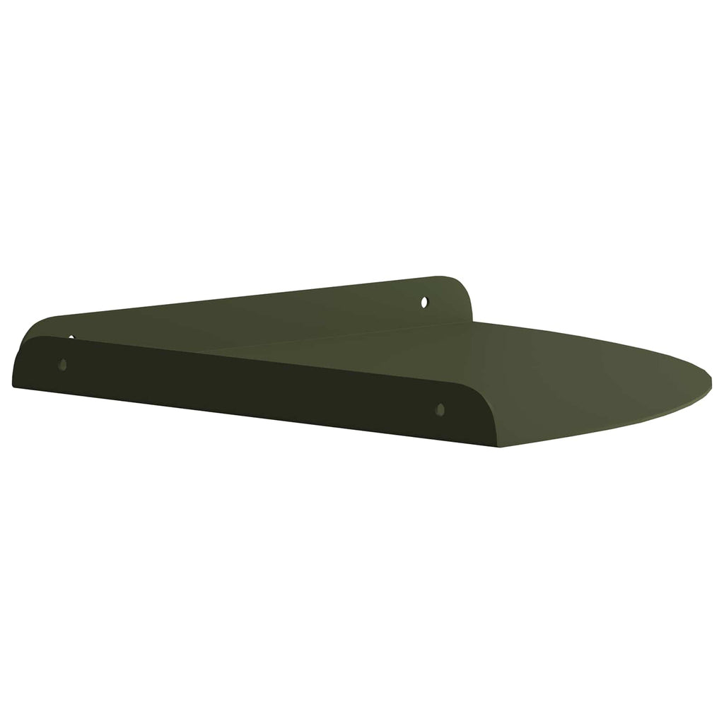 vidaXL Półka wisząca z półką 4 pcs Zielony oliwkowy 24 x 24 x 2 cm