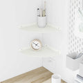 vidaXL Półka wisząca z półką 2 pcs Biały 24 x 24 x 2 cm
