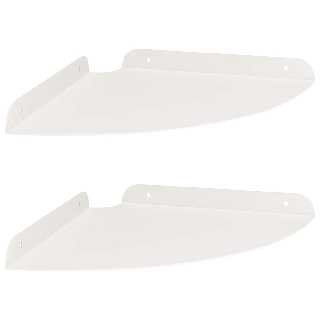 vidaXL Półka wisząca z półką 2 pcs Biały 24 x 24 x 2 cm
